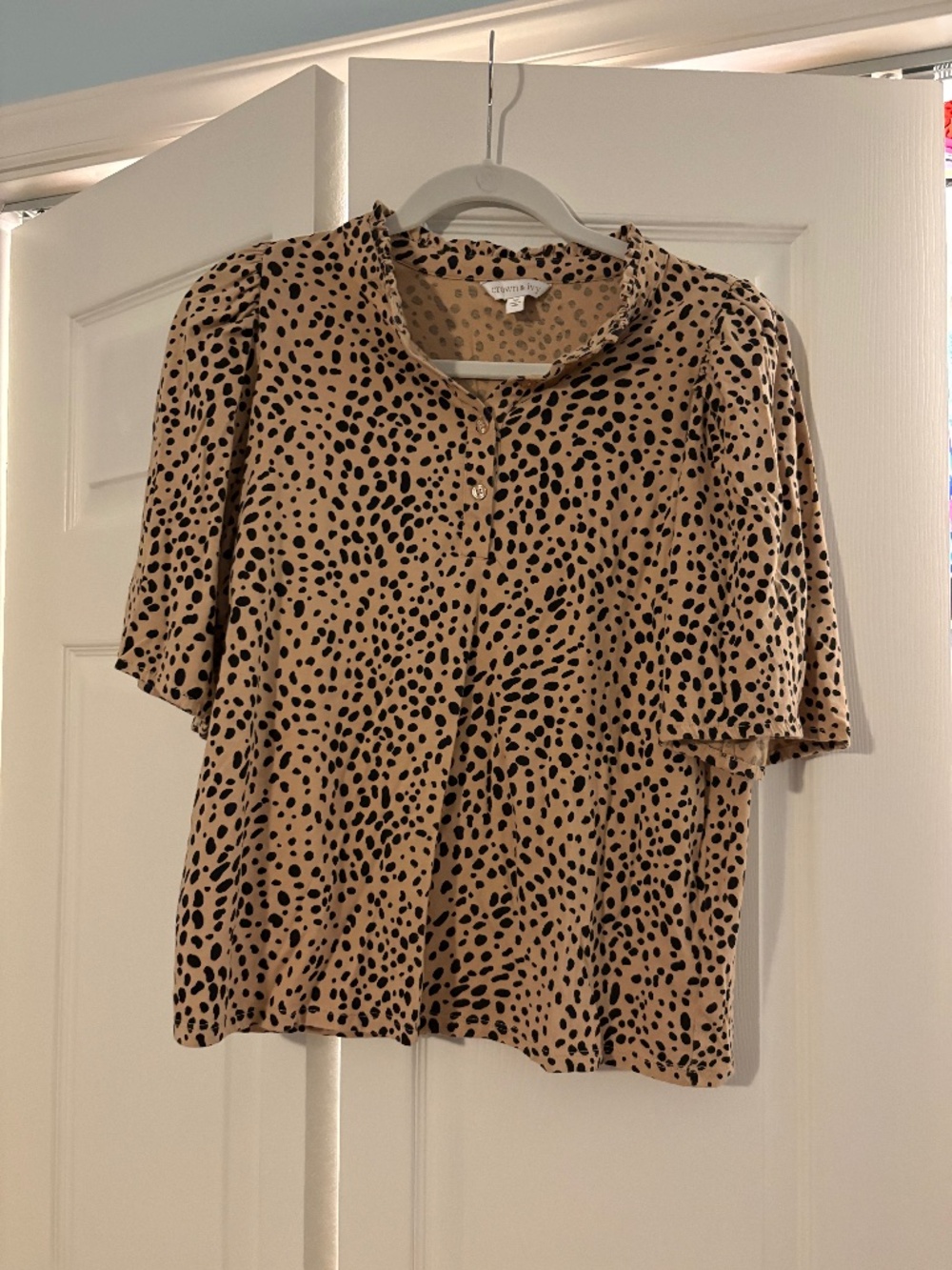Crown & Ivy leopard print shirt